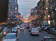 A street in Milan decorated for Christmas