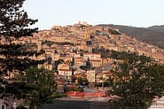 From the Certosa di San Lorenzo you get an incredible view of all the houses that line the hillside of Padula