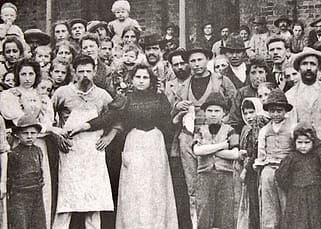 Vintage photo of Italian immigrants